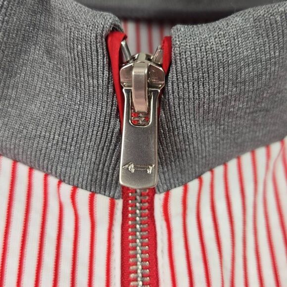 Loius Castel Full Zip Sweater Golf Pin Stripe Large - Picture 5 of 15